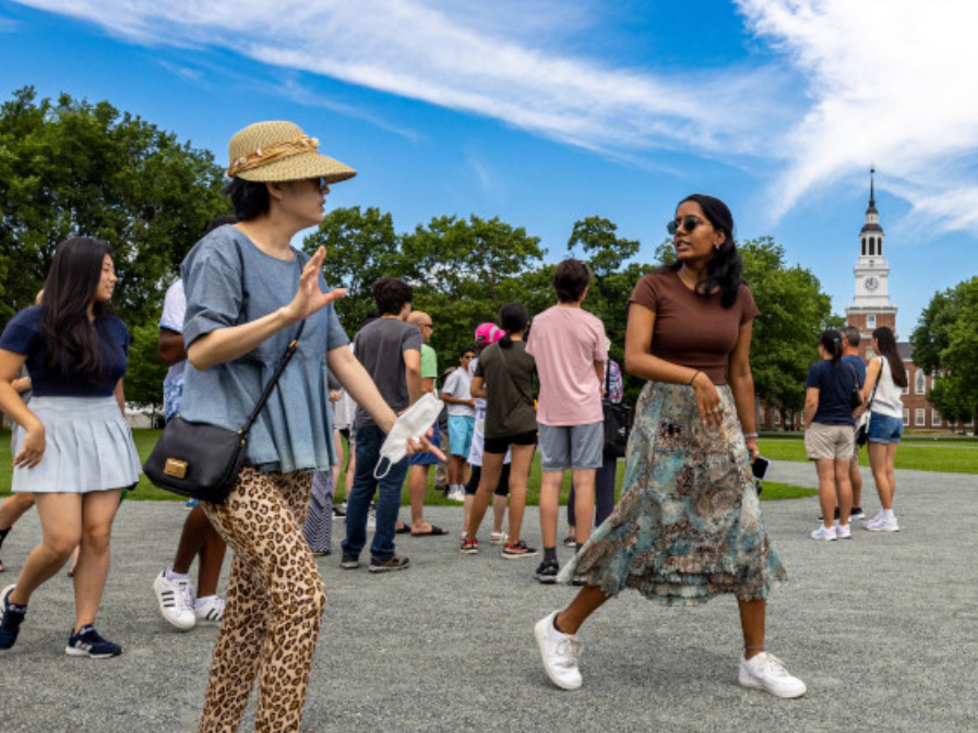 people walking on The Green