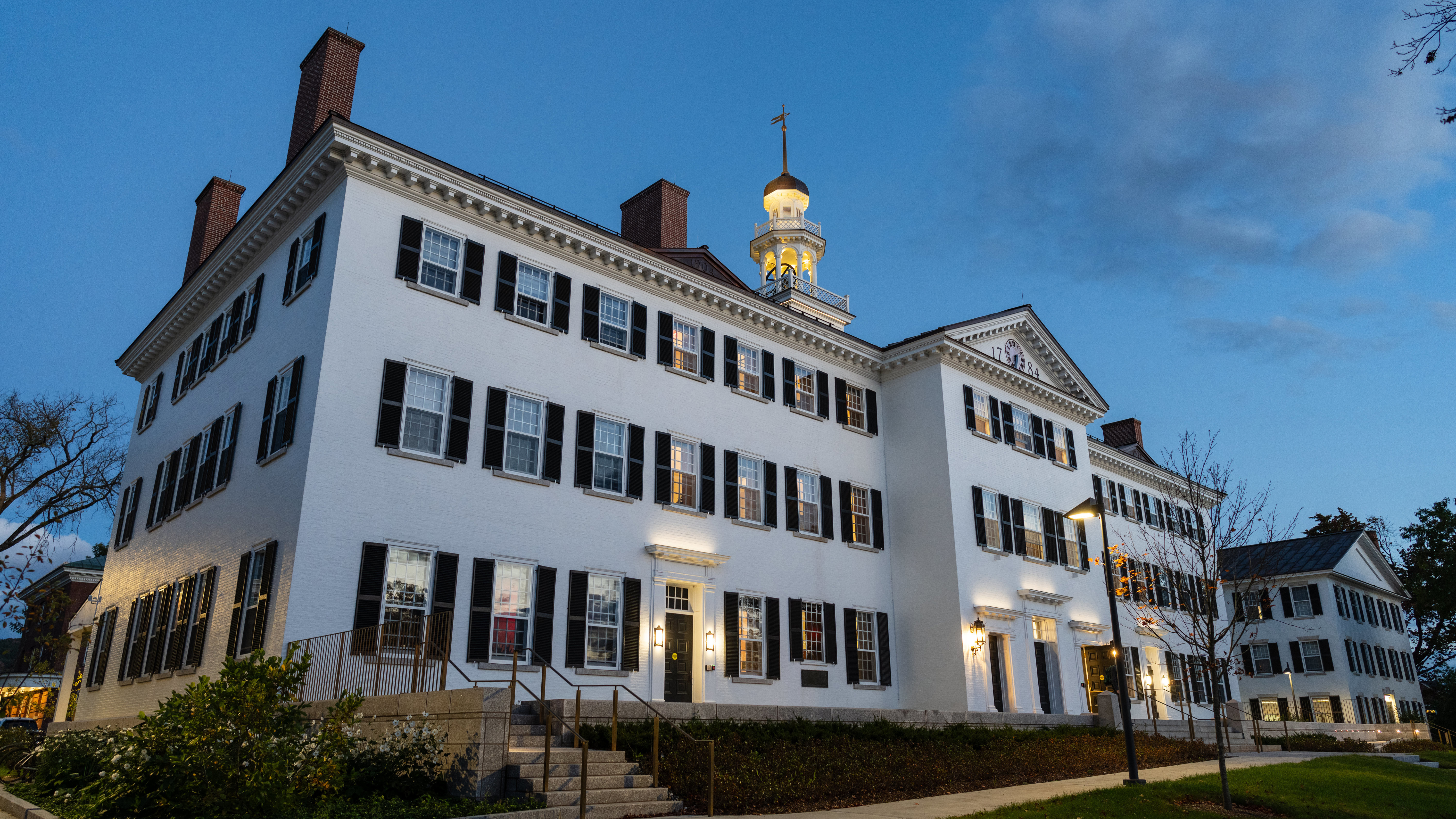 Dartmouth Hall at twilight