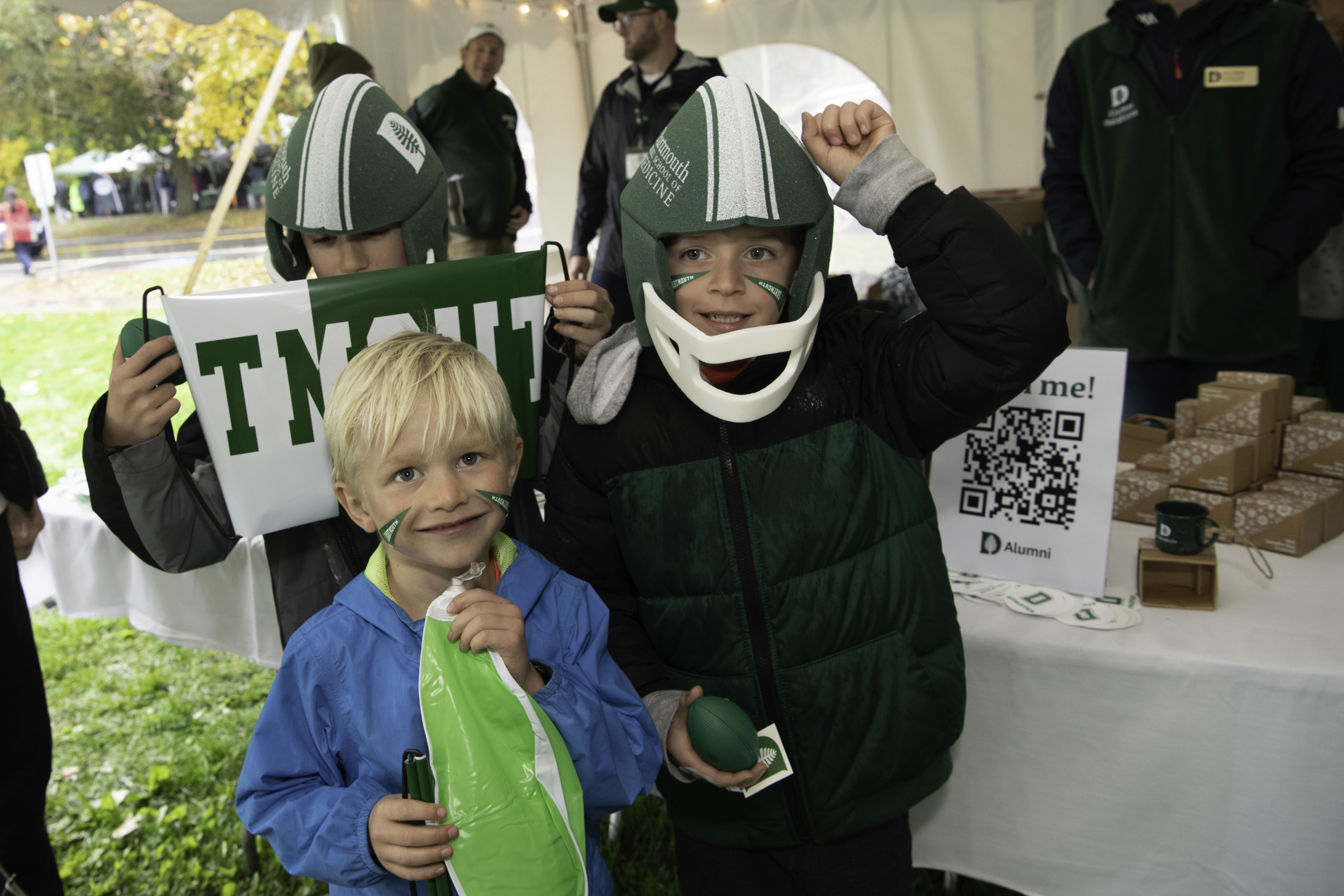 kids wearing Dartmouth gear