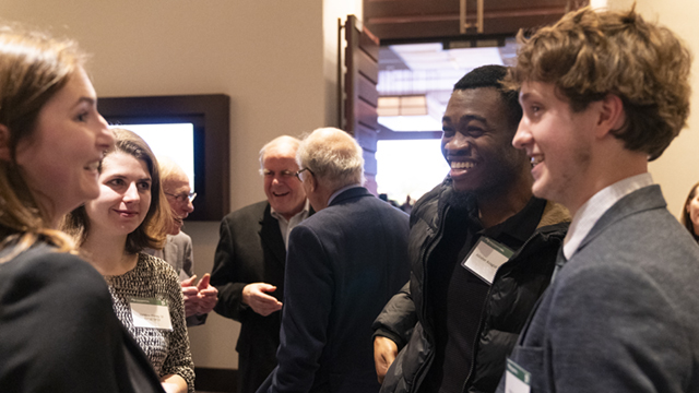 Boston alums connect during the presidential welcome tour