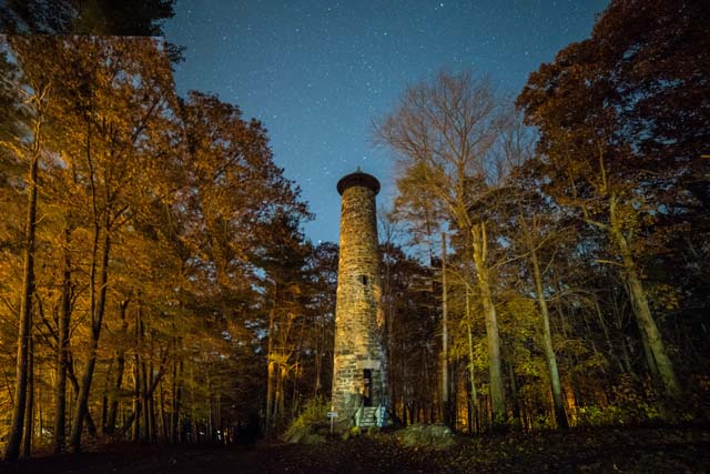 Barlett Tower at night