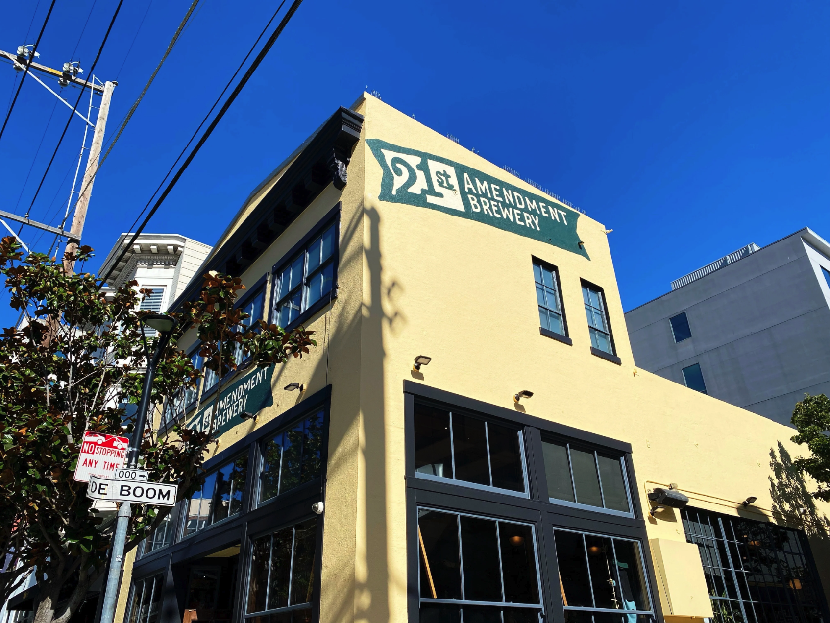 Exterior of 21st Amendment Brewery