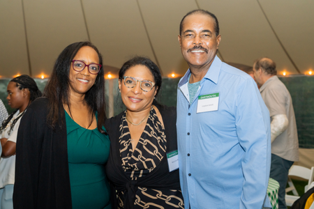 BADA president Maria Cole posing with guests at Martha's Vineyard event. 