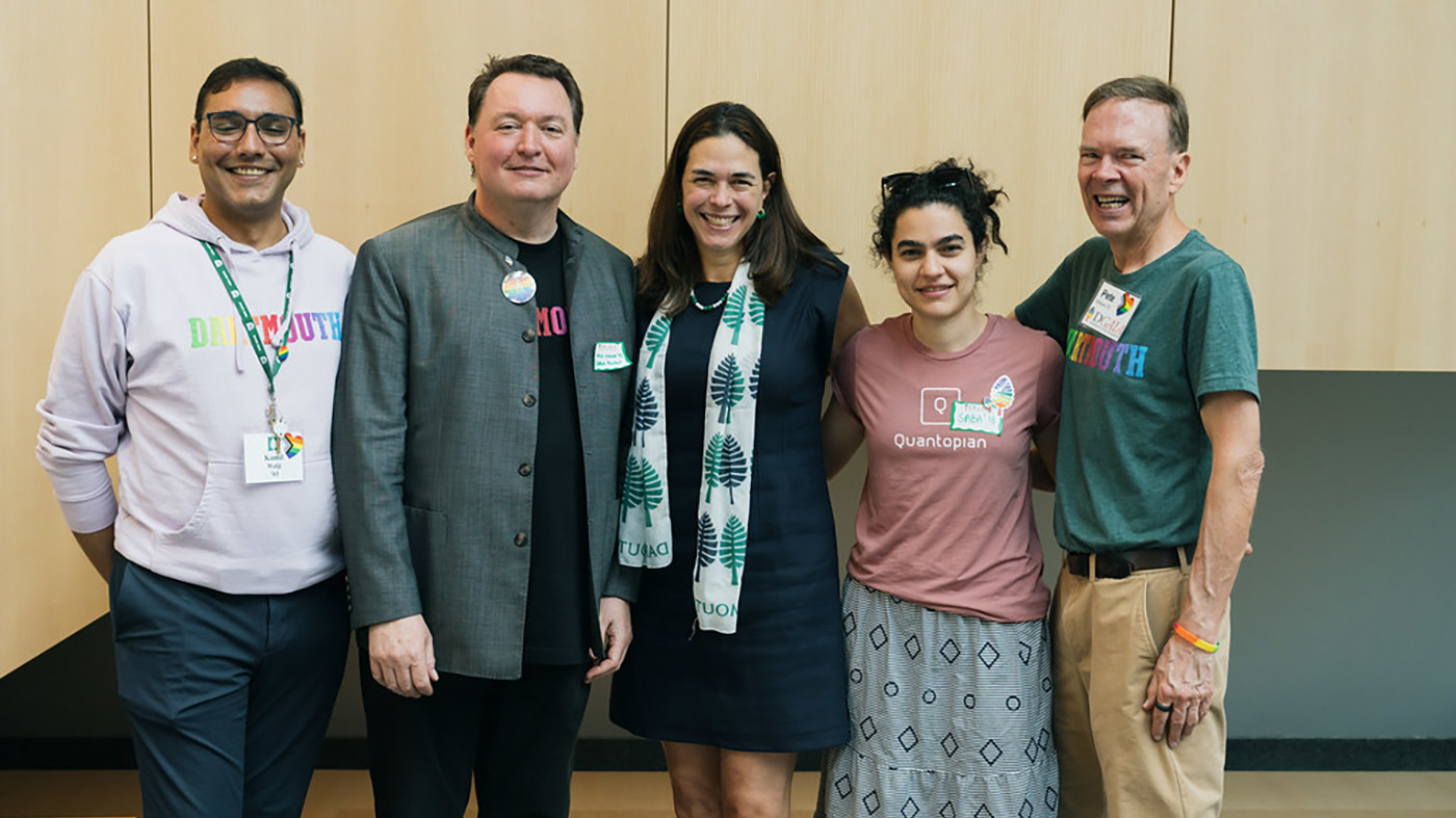 Members of DGALA posing for a photo with president Sian Beilock